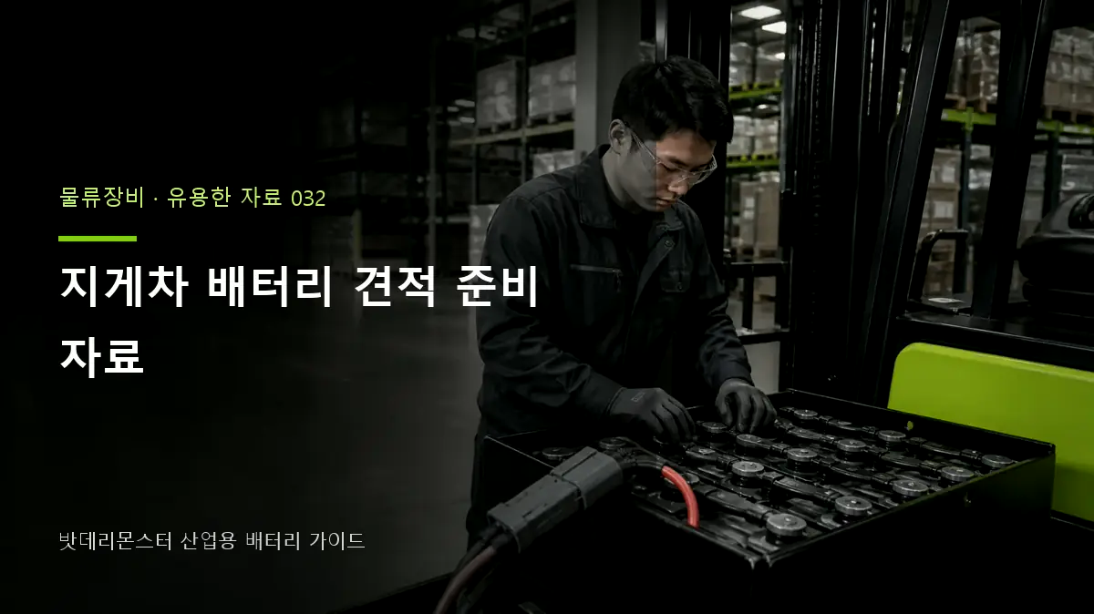 지게차 배터리 견적 준비 자료 대표 썸네일