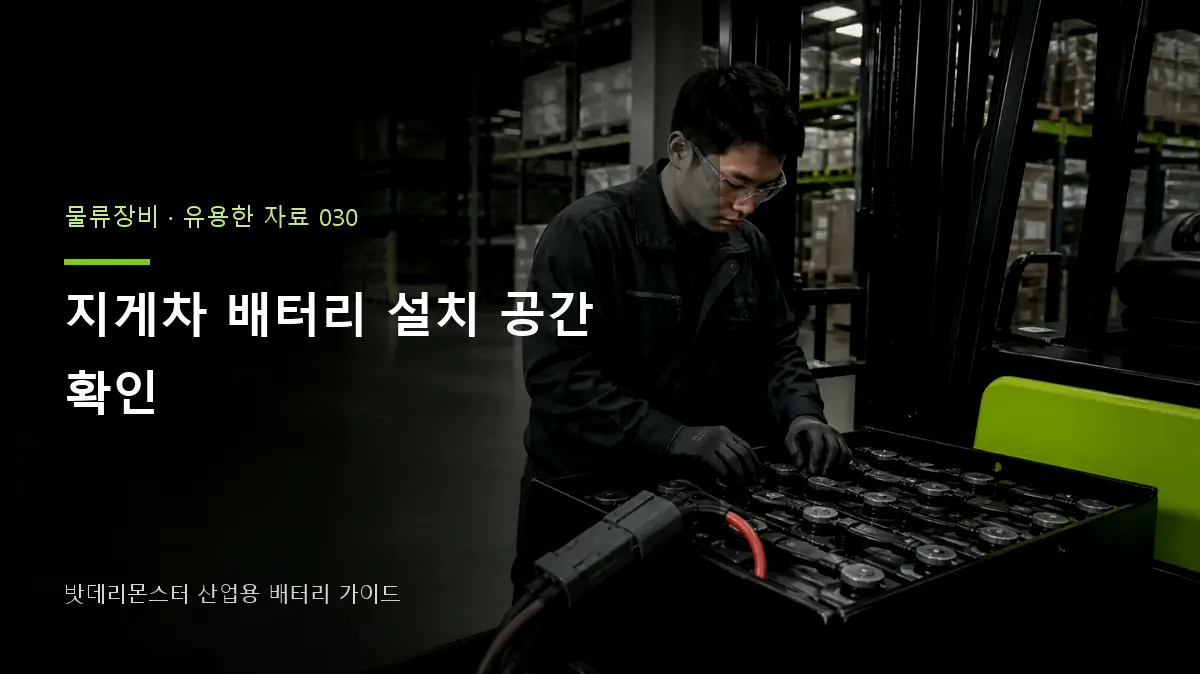지게차 배터리 설치 공간 확인 대표 썸네일