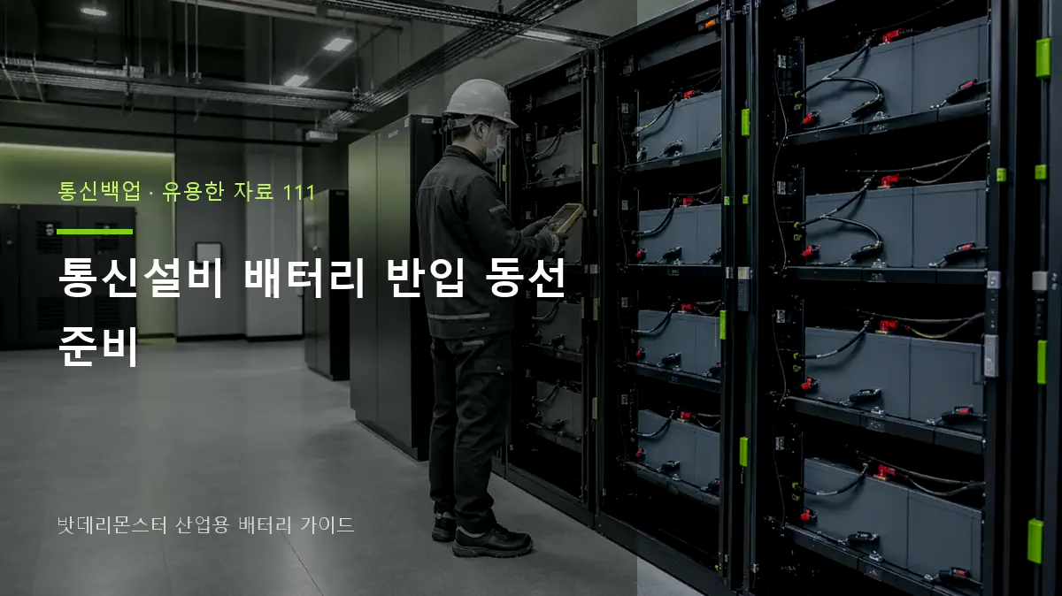 통신설비 배터리 반입 동선 준비 대표 썸네일