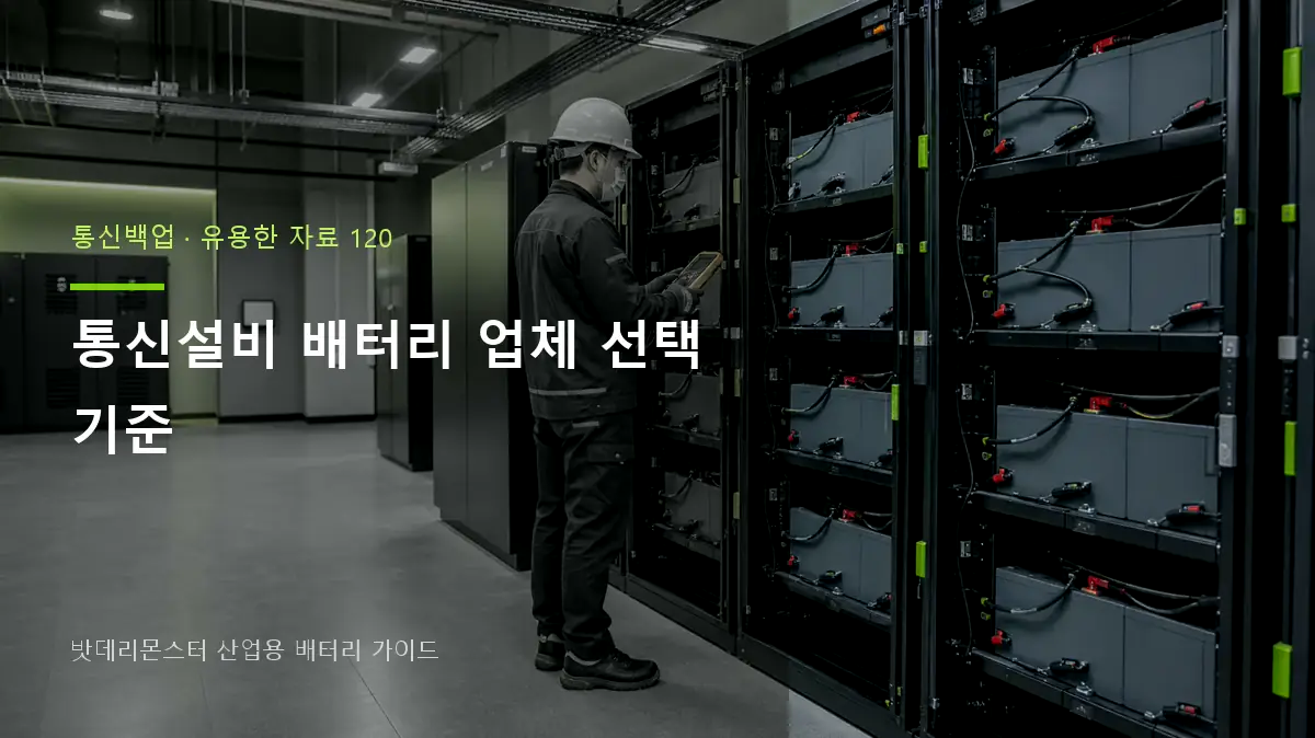 통신설비 배터리 업체 선택 기준 대표 썸네일