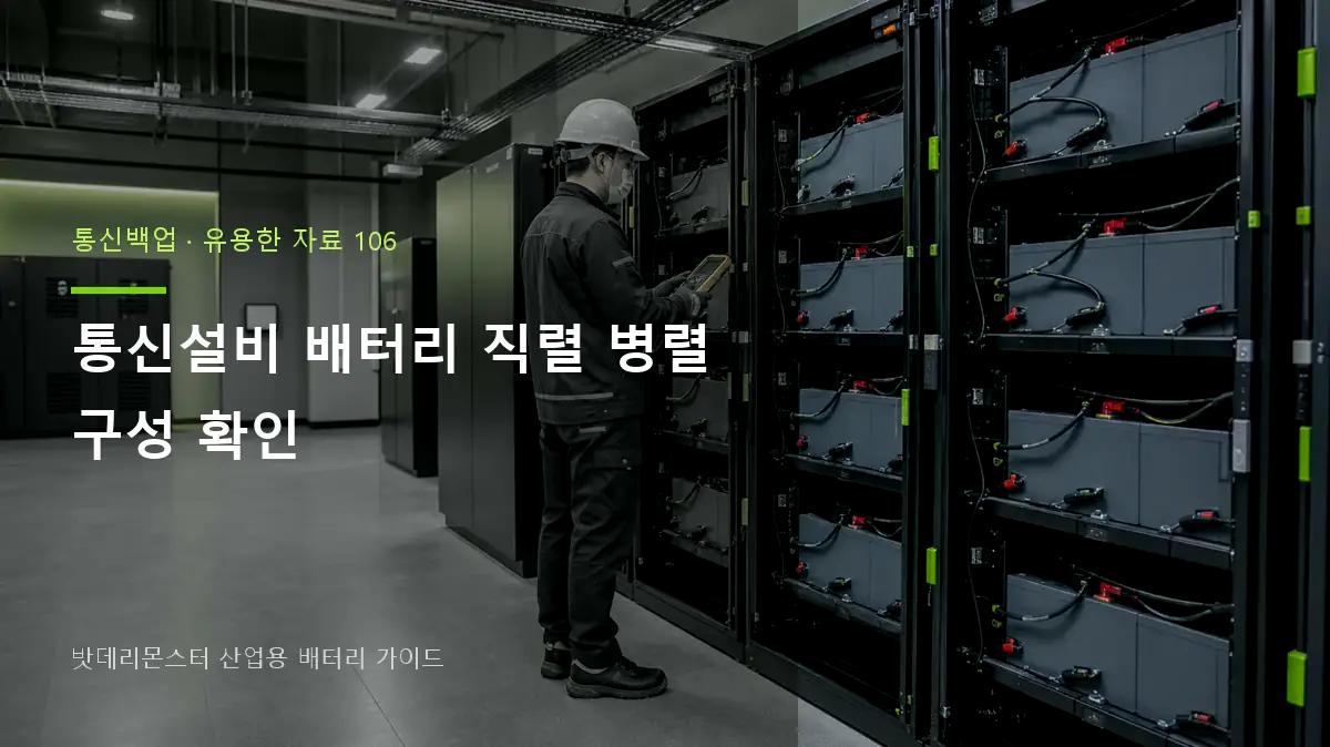 통신설비 배터리 직렬 병렬 구성 확인 대표 썸네일