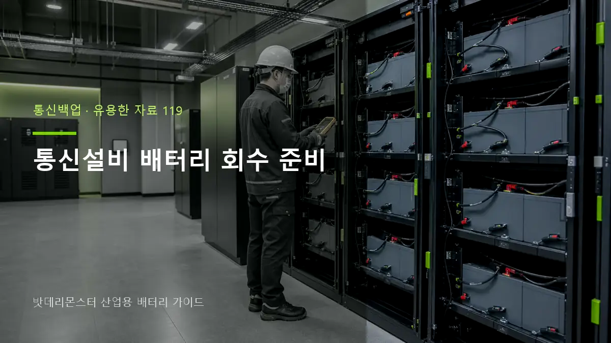 통신설비 배터리 회수 준비 대표 썸네일