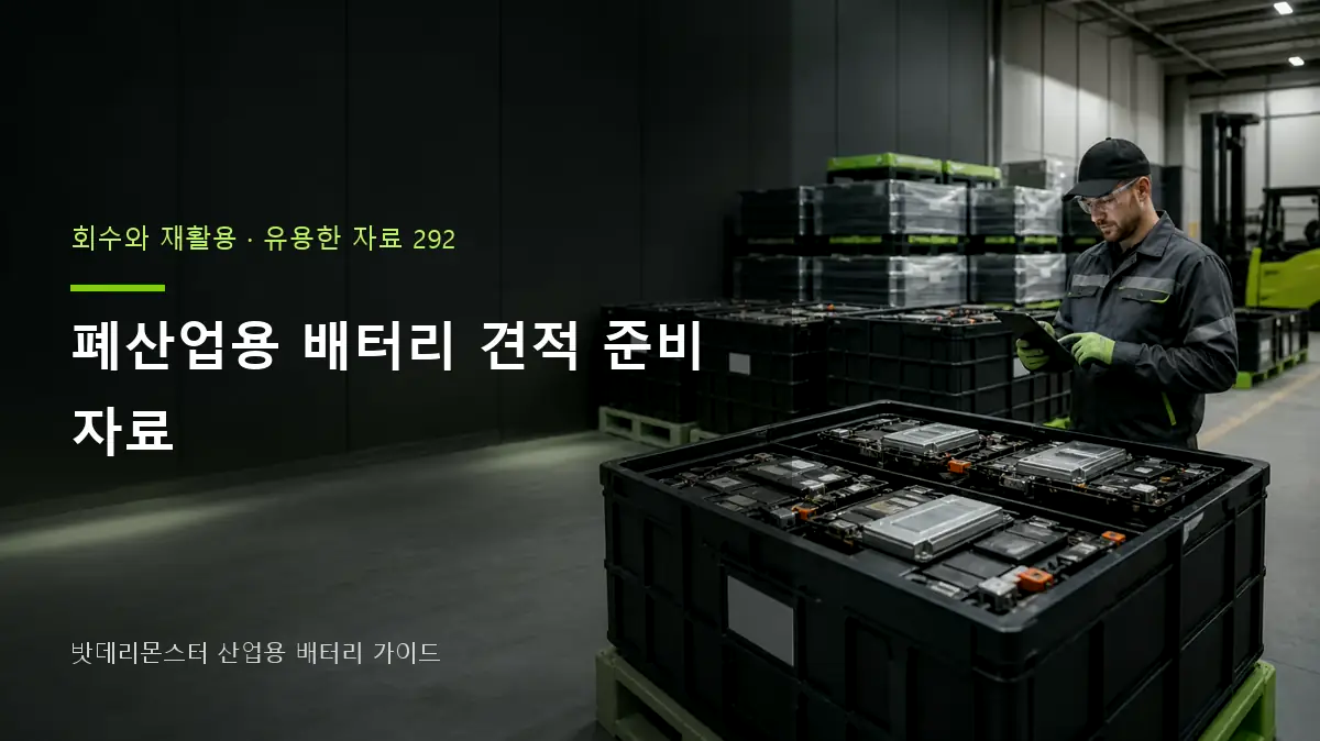폐산업용 배터리 견적 준비 자료 대표 썸네일