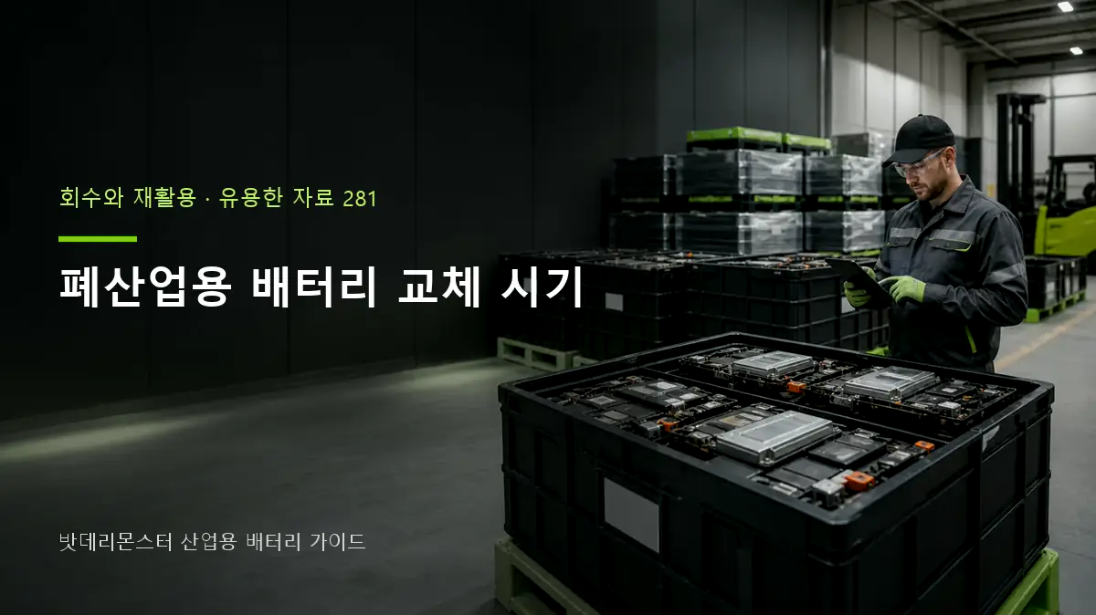 폐산업용 배터리 교체 시기 대표 썸네일