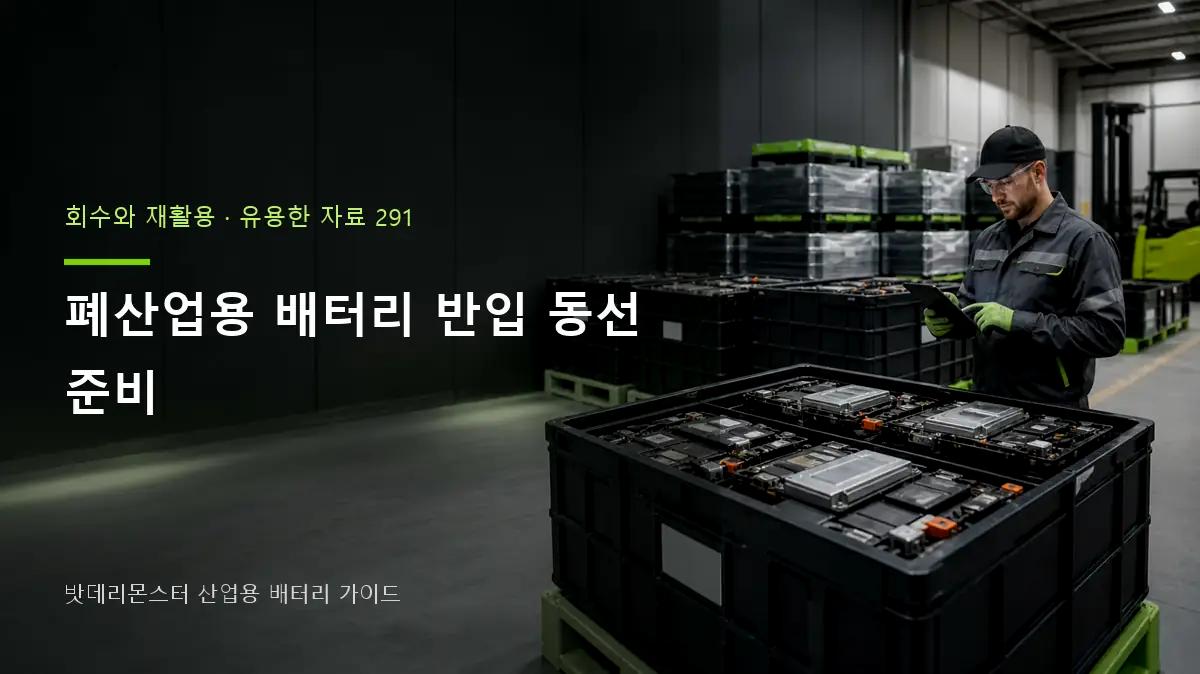 폐산업용 배터리 반입 동선 준비 대표 썸네일