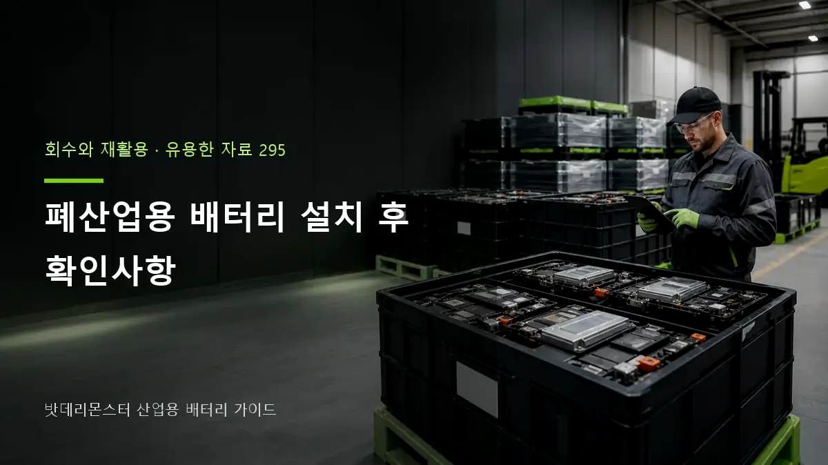 폐산업용 배터리 설치 후 확인사항 대표 썸네일