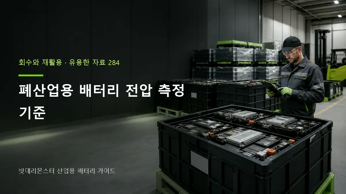 폐산업용 배터리 전압 측정 기준 대표 썸네일