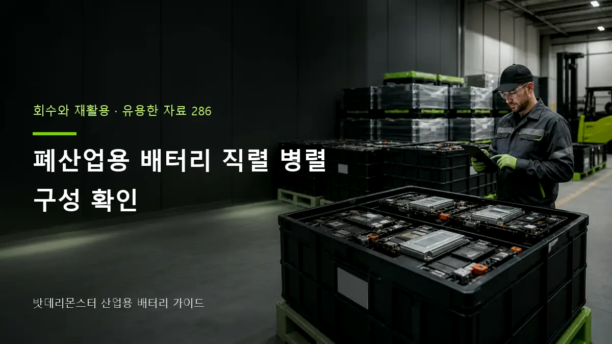 폐산업용 배터리 직렬 병렬 구성 확인 대표 썸네일